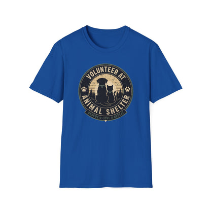 Volunteer at Animal Shelter T-Shirt — Rescue Pet Lover Tee