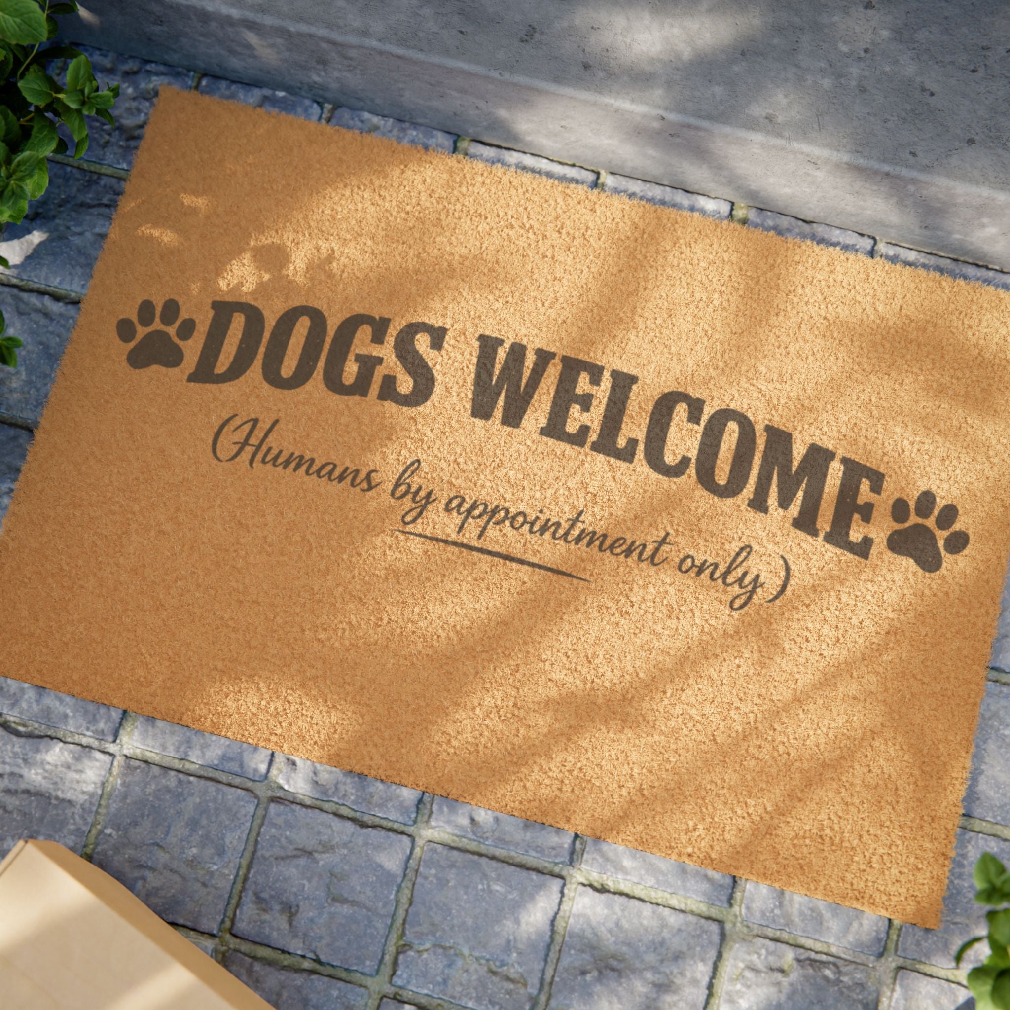 Doormat — "Dogs Welcome (Humans by Appointment Only)" Coir Welcome Mat