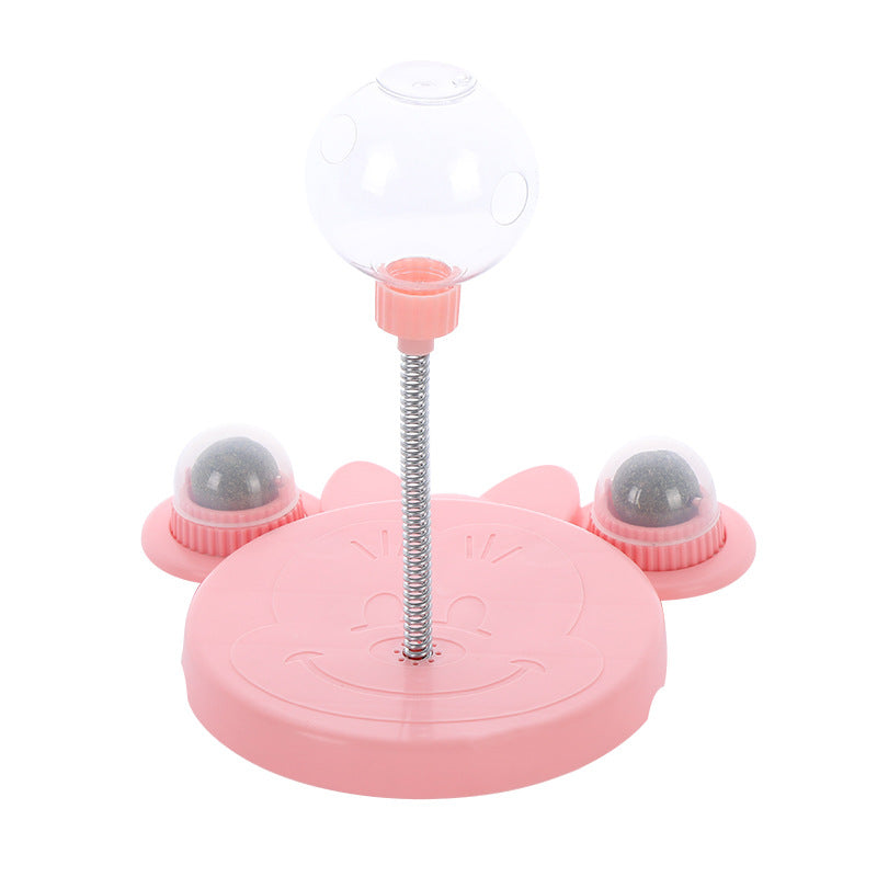 Throwing the cat a ball to distract it while avoiding feeding it